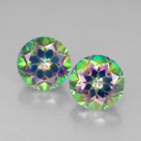  ct natürliche Top-Regenbogen Mystischer Topas-Edelsteine, Rund Schliff, VVS-VS