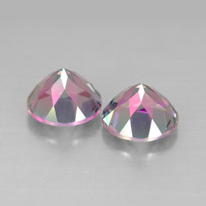  ct natürliche Top-Regenbogen Mystischer Topas-Edelsteine, Rund Schliff, VVS-VS