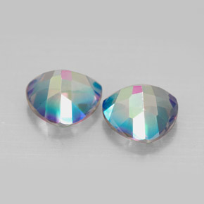  ct natürliche Top-Regenbogen Mystischer Topas-Edelsteine, Trillion, VVS-VS