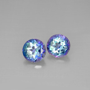  ct natürliche Top-Regenbogen Mystischer Topas-Edelsteine, Rund Schliff, VVS-VS