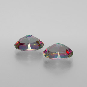  ct natürliche Vielfarbig-Regenbogen Mystischer Topas-Edelsteine, Oval Schliff, VVS-VS