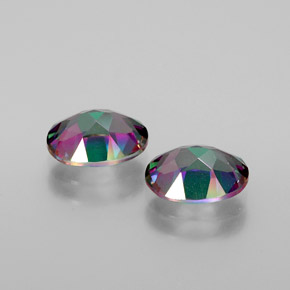  ct natürliche Vielfarbig-Regenbogen Mystischer Topas-Edelsteine, Oval Schliff, VVS-VS