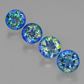  ct natürliche Mehrfarbig Mystik-Topas-Edelsteine, Rund Schliff, VVS-VS