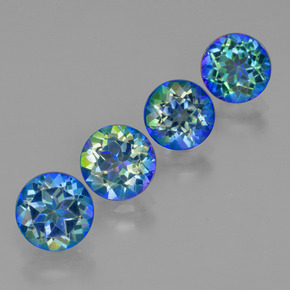  ct natürliche Mehrfarbig Mystik-Topas-Edelsteine, Rund Schliff, VVS-VS