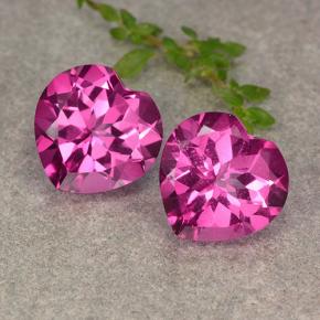 10.56 ct natürliche Tiefes Magenta Mystischer Topas-Edelsteine, Herzform, VVS-VS