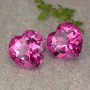 10.56 ct natürliche Tiefes Magenta Mystischer Topas-Edelsteine, Herzform, VVS-VS