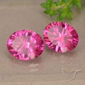 5,93 ct natürliche rosafarbener Mystik-Topas-Edelsteine, Oval Schliff, VVS-VS