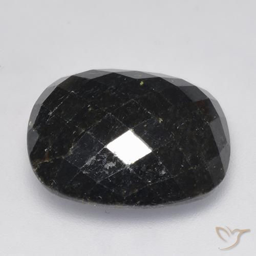 9,17 ctw natürlicher Schwarz mit blauem Glanz Nuummite, Kissen, Lichtundurchlässig