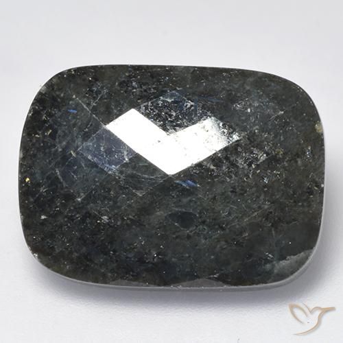 9,17 ctw natürlicher Schwarz mit blauem Glanz Nuummite, Kissen, Lichtundurchlässig