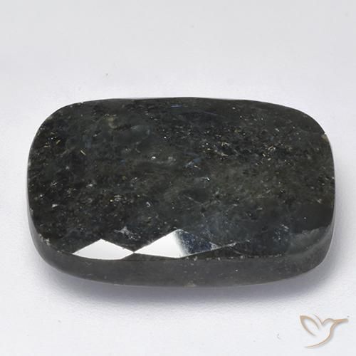9,17 ctw natürlicher Schwarz mit blauem Glanz Nuummite, Kissen, Lichtundurchlässig
