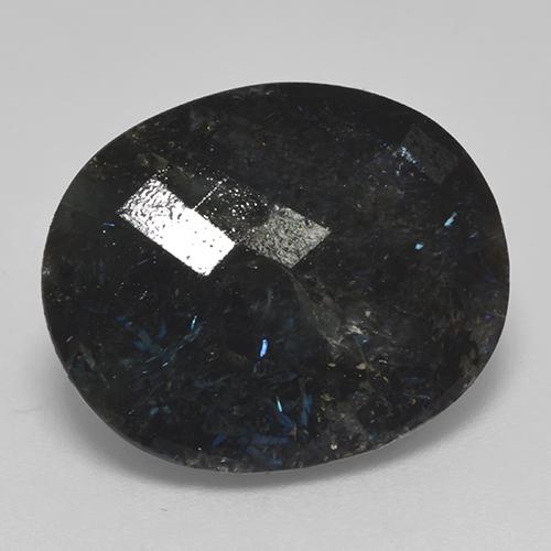 14,99 ctw natürlicher schwarzer Nuummit, Oval Schliff, Lichtundurchlässig