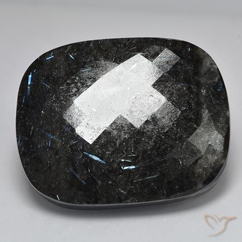 9,17 ctw natürlicher Schwarz mit blauem Glanz Nuummite, Kissen, Lichtundurchlässig