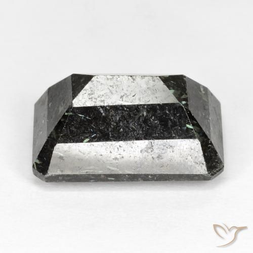 9,17 ctw natürlicher Schwarz Nuummite, Oktagonschliff, Lichtundurchlässig