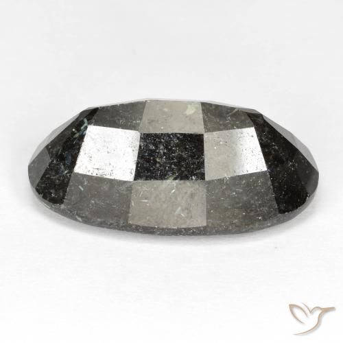 9,17 ctw natürlicher Schwarz Nuummite, Oval, Lichtundurchlässig