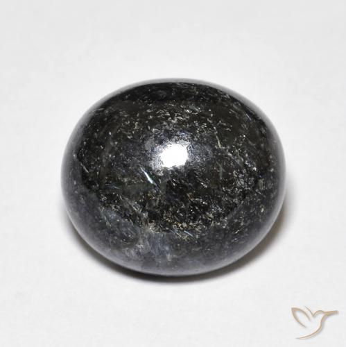 8.16ct Natürlicher Schwarz Nuummit, Oval, Lichtundurchlässig