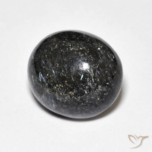 9,17 ctw natürlicher Schwarz Nuummite, Oval, Lichtundurchlässig