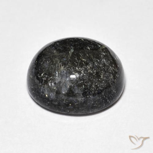 9,17 ctw natürlicher Schwarz Nuummite, Oval, Lichtundurchlässig