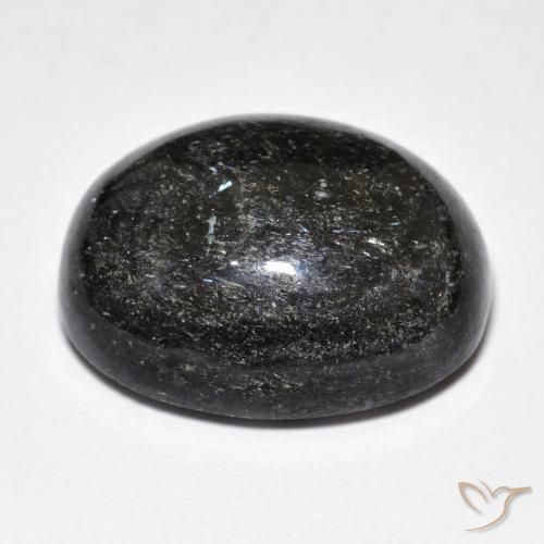 9,17 ctw natürlicher Schwarz Nuummite, Oval, Lichtundurchlässig