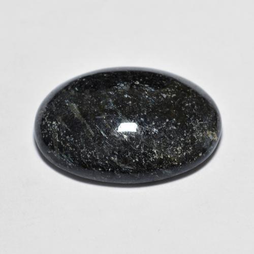 9,17 ctw natürlicher Schwarz mit blauem Glanz Nuummite, Oval Schliff, Lichtundurchlässig