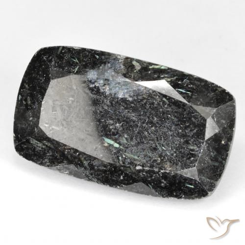 9,17 ctw natürlicher Schwarz mit blauem Glanz Nuummite, Kissen, Lichtundurchlässig