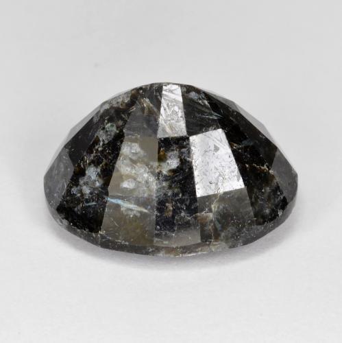 9,17 ctw natürlicher Schwarz mit blauem Glanz Nuummite, Oval Schliff, Lichtundurchlässig