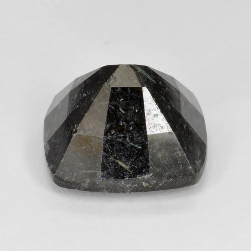 7,92 ctw natürlicher Schwarz mit blauem Glanz Nuummit, Kissenschliff, Lichtundurchlässig