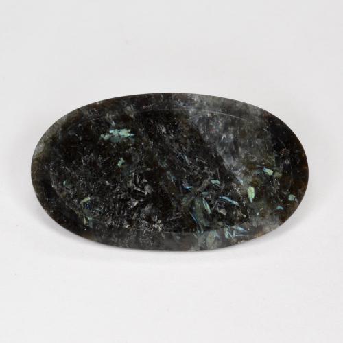 9,17 ctw natürlicher Schwarz mit blauem Glanz Nuummite, Oval Schliff, Lichtundurchlässig