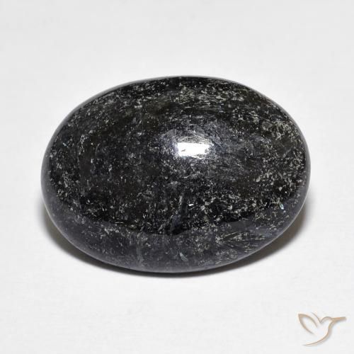 11.12ct Natürlicher Schwarz mit blauem Glanz Nuummit, Oval, Lichtundurchlässig