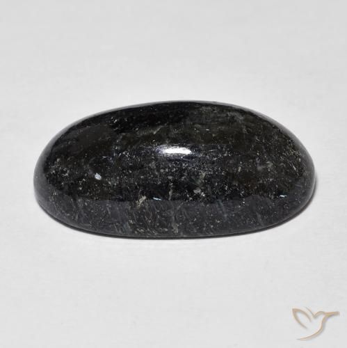 9,17 ctw natürlicher Schwarz mit blauem Glanz Nuummite, Oval, Lichtundurchlässig