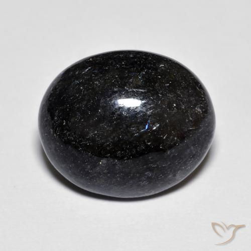 9.11ct Natürlicher Schwarz mit blauem Glanz Nuummit, Oval, Lichtundurchlässig