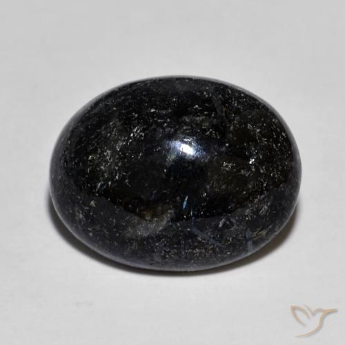 10.82ct Natürlicher Schwarz mit blauem Glanz Nuummit, Oval, Lichtundurchlässig