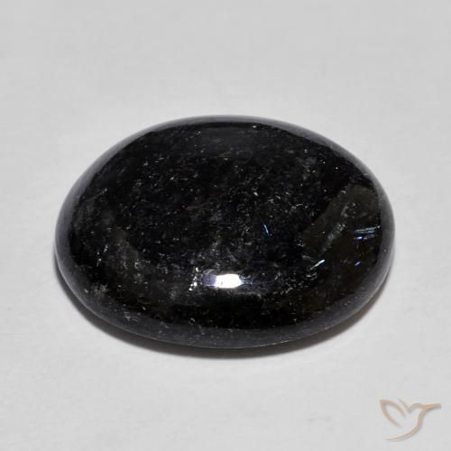 9,17 ctw natürlicher Schwarz mit blauem Glanz Nuummite, Oval, Lichtundurchlässig