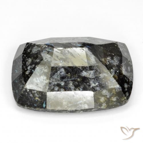 9,17 ctw natürlicher Schwarz mit blauem Glanz Nuummite, Kissen, Lichtundurchlässig