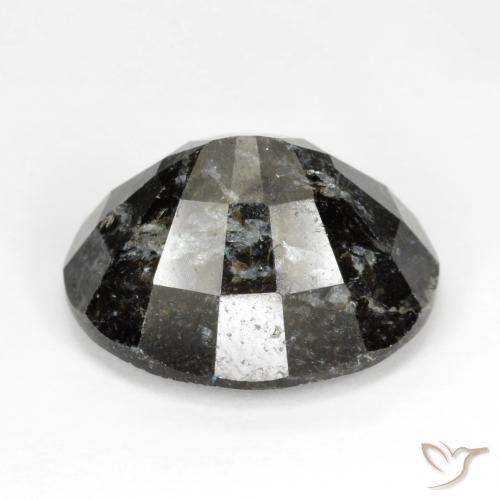 9,17 ctw natürlicher Schwarz mit blauem Glanz Nuummite, Oval, Lichtundurchlässig