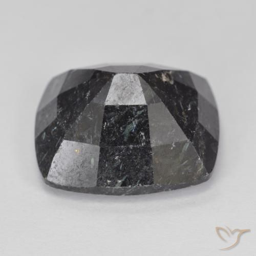 9,17 ctw natürlicher Schwarz mit blauem Glanz Nuummite, Kissen, Lichtundurchlässig