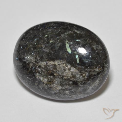 13.73ct Natürlicher Schwarz mit blauem Glanz Nuummit, Oval, Lichtundurchlässig