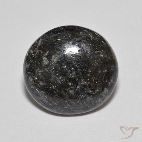 6.17ct Natürlicher Schwarz mit blauem Glanz Nuummit, Oval, Lichtundurchlässig