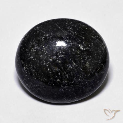 14.23ct Natürlicher Schwarz mit blauem Glanz Nuummite, Oval, Lichtundurchlässig