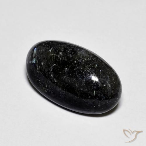 9,17 ctw natürlicher Schwarz mit blauem Glanz Nuummite, Oval, Lichtundurchlässig