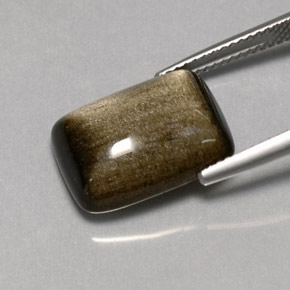 9,17 ctw natürlicher gold-schimmernd Obsidian, Kissenschliff, Lichtundurchlässig