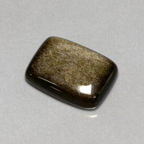 6,45 ctw natürlicher gelber Obsidian, Kissenschliff, Lichtundurchlässig