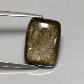 6,45 ctw natürlicher gelber Obsidian, Kissenschliff, Lichtundurchlässig