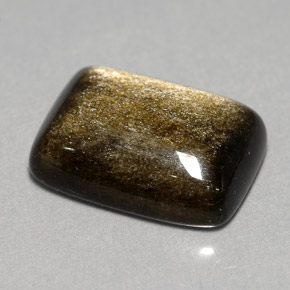 7,76 ctw natürlicher gelber Obsidian, Kissenschliff, Lichtundurchlässig