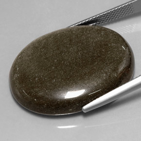 9,17 ctw natürlicher gold-schimmernd Obsidian, Oval Schliff, Lichtundurchlässig