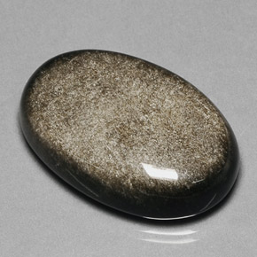 9,17 ctw natürlicher gold-schimmernd Obsidian, Oval Schliff, Lichtundurchlässig