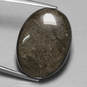 27,12 ctw natürlicher gelber Obsidian, Oval Schliff, Lichtundurchlässig