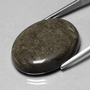 27,12 ctw natürlicher gelber Obsidian, Oval Schliff, Lichtundurchlässig