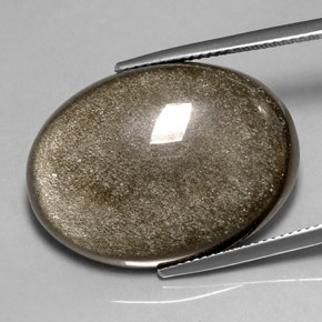25,94 ctw natürlicher gelber Obsidian, Oval Schliff, Lichtundurchlässig