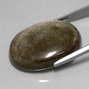 25,94 ctw natürlicher gelber Obsidian, Oval Schliff, Lichtundurchlässig