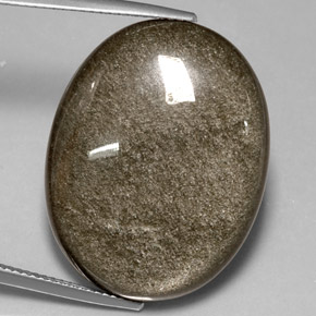 25,82 ctw natürlicher gelber Obsidian, Oval Schliff, Lichtundurchlässig